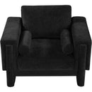 Meridian Madeline Black Chenille Fabric Chair IMAGE 5
