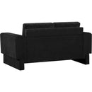 Meridian Madeline Black Chenille Fabric Loveseat IMAGE 7