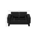 Meridian Madeline Black Chenille Fabric Loveseat IMAGE 8