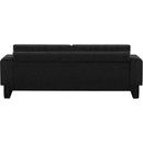 Meridian Madeline Black Chenille Fabric Sofa IMAGE 3