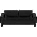 Meridian Madeline Black Chenille Fabric Sofa IMAGE 5