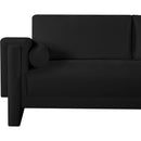 Meridian Madeline Black Chenille Fabric Sofa IMAGE 8