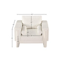 Meridian Madeline Cream Chenille Fabric Chair IMAGE 15