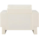 Meridian Madeline Cream Chenille Fabric Chair IMAGE 3