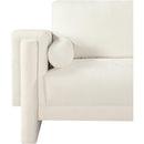 Meridian Madeline Cream Chenille Fabric Chair IMAGE 8