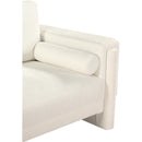 Meridian Madeline Cream Chenille Fabric Chair IMAGE 9