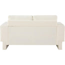 Meridian Madeline Cream Chenille Fabric Loveseat IMAGE 3