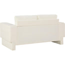 Meridian Madeline Cream Chenille Fabric Loveseat IMAGE 7