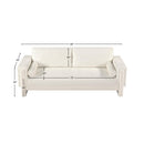 Meridian Madeline Cream Chenille Fabric Sofa IMAGE 15