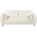 Meridian Madeline Cream Chenille Fabric Sofa IMAGE 5