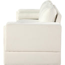 Meridian Madeline Cream Chenille Fabric Sofa IMAGE 6
