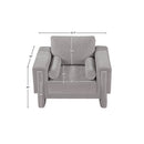 Meridian Madeline Grey Chenille Fabric Chair IMAGE 15