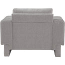 Meridian Madeline Grey Chenille Fabric Chair IMAGE 3