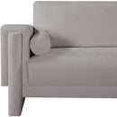 Meridian Madeline Grey Chenille Fabric Chair IMAGE 8
