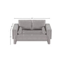 Meridian Madeline Grey Chenille Fabric Loveseat IMAGE 15