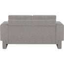 Meridian Madeline Grey Chenille Fabric Loveseat IMAGE 3