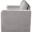 Meridian Madeline Grey Chenille Fabric Loveseat IMAGE 6