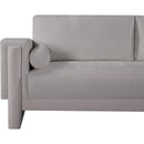 Meridian Madeline Grey Chenille Fabric Loveseat IMAGE 8