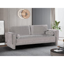 Meridian Madeline Grey Chenille Fabric Sofa IMAGE 2