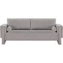 Meridian Madeline Grey Chenille Fabric Sofa IMAGE 4