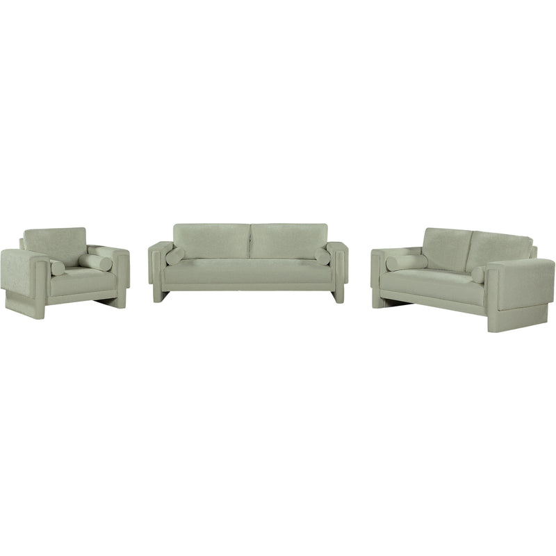 Meridian Madeline Mint Chenille Fabric Loveseat IMAGE 13
