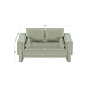 Meridian Madeline Mint Chenille Fabric Loveseat IMAGE 15