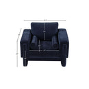 Meridian Madeline Navy Chenille Fabric Chair IMAGE 15
