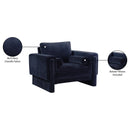 Meridian Madeline Navy Chenille Fabric Chair IMAGE 16