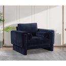 Meridian Madeline Navy Chenille Fabric Chair IMAGE 2