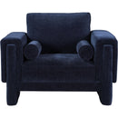 Meridian Madeline Navy Chenille Fabric Chair IMAGE 4