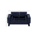 Meridian Madeline Navy Chenille Fabric Loveseat IMAGE 15