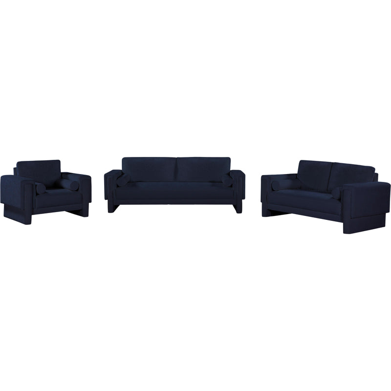 Meridian Madeline Navy Chenille Fabric Sofa IMAGE 13