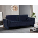 Meridian Madeline Navy Chenille Fabric Sofa IMAGE 2