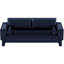 Meridian Madeline Navy Chenille Fabric Sofa IMAGE 5