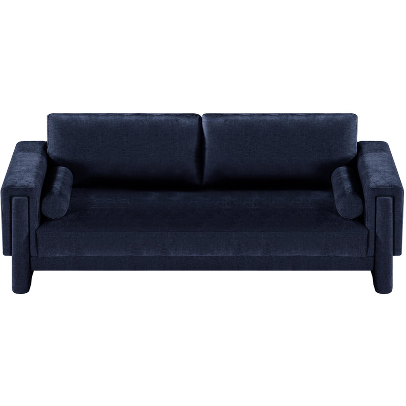 Meridian Madeline Navy Chenille Fabric Sofa IMAGE 5