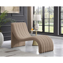 Meridian Orian Beige Teddy Fabric Chaise IMAGE 2