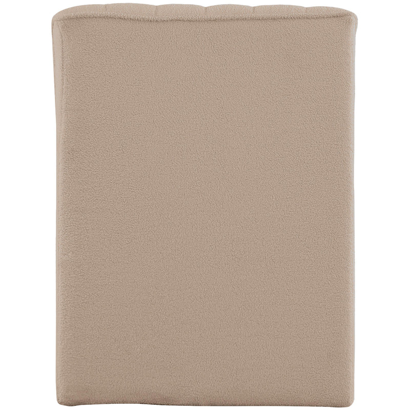 Meridian Orian Beige Teddy Fabric Chaise IMAGE 3