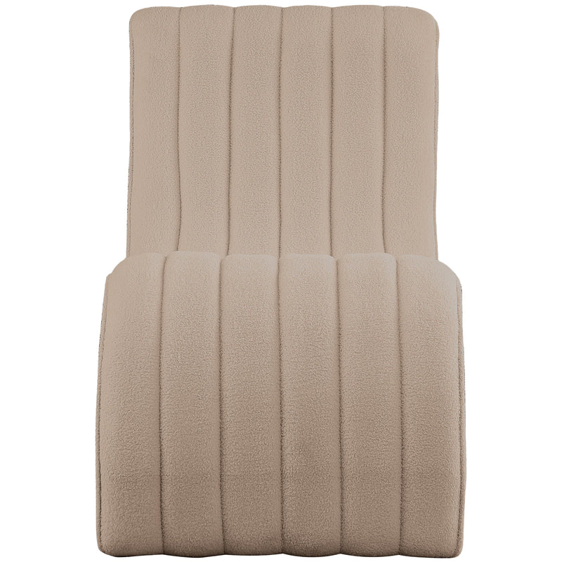 Meridian Orian Beige Teddy Fabric Chaise IMAGE 5