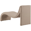Meridian Orian Beige Teddy Fabric Chaise IMAGE 6