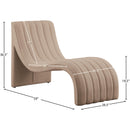 Meridian Orian Beige Teddy Fabric Chaise IMAGE 8