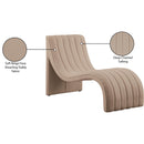 Meridian Orian Beige Teddy Fabric Chaise IMAGE 9
