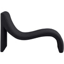 Meridian Orian Black Teddy Fabric Chaise IMAGE 4