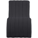 Meridian Orian Black Teddy Fabric Chaise IMAGE 5