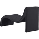 Meridian Orian Black Teddy Fabric Chaise IMAGE 6