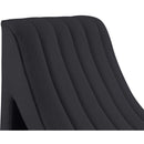 Meridian Orian Black Teddy Fabric Chaise IMAGE 7
