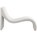 Meridian Orian Cream Teddy Fabric Chaise IMAGE 4