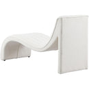 Meridian Orian Cream Teddy Fabric Chaise IMAGE 6