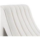 Meridian Orian Cream Teddy Fabric Chaise IMAGE 7
