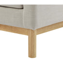 Meridian Langham Beige Linen Textured Fabric Chair IMAGE 10