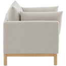 Meridian Langham Beige Linen Textured Fabric Chair IMAGE 6